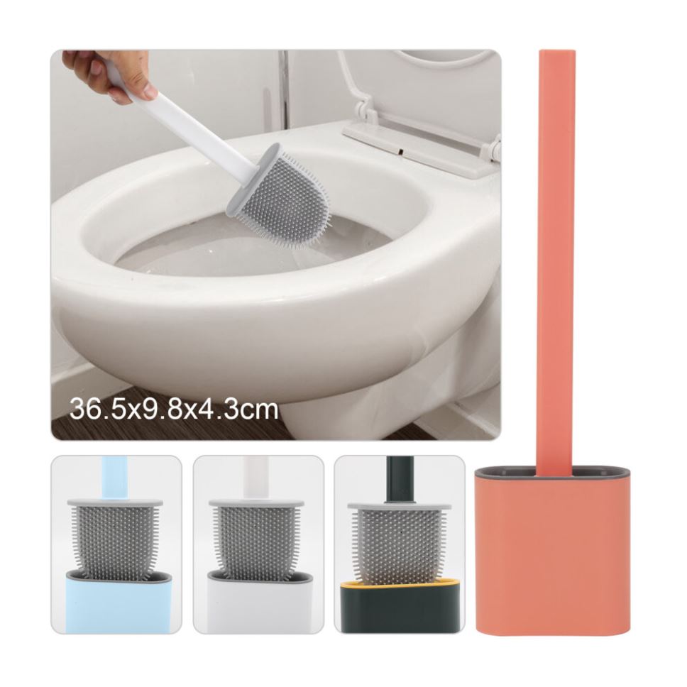 Cepillo de flexible de silicona para lavar baño.inodoro - Coral Home