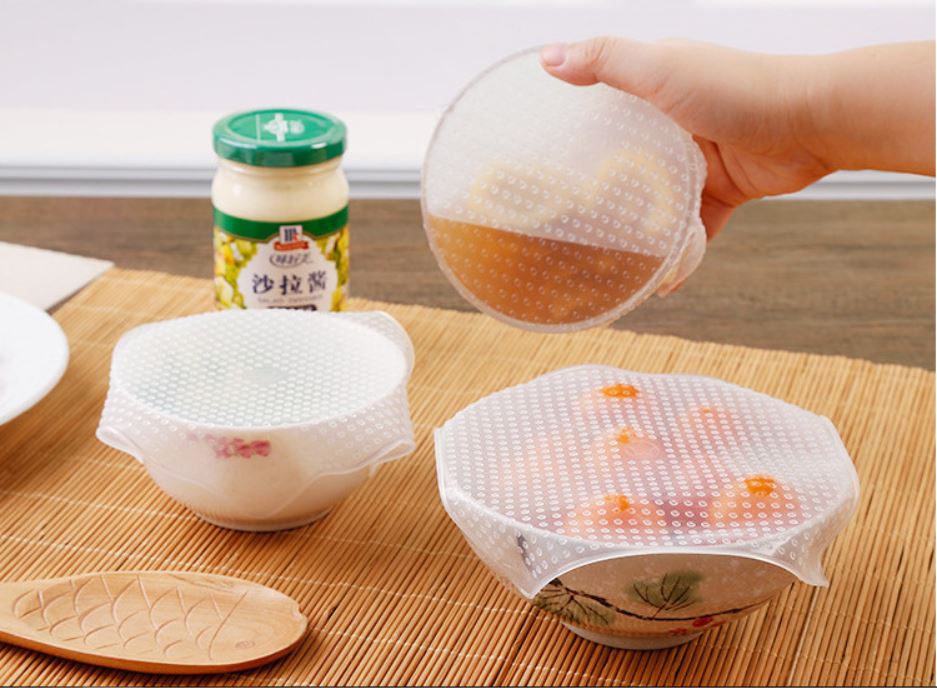 Tapas De Silicona Reutilizables Ajustables Bowl Cocina X 12